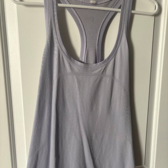 Lululemon Swiftly Tech Racerback Tank Top 2.0 Waist Length size 14 Lavender - Picture 2 of 4